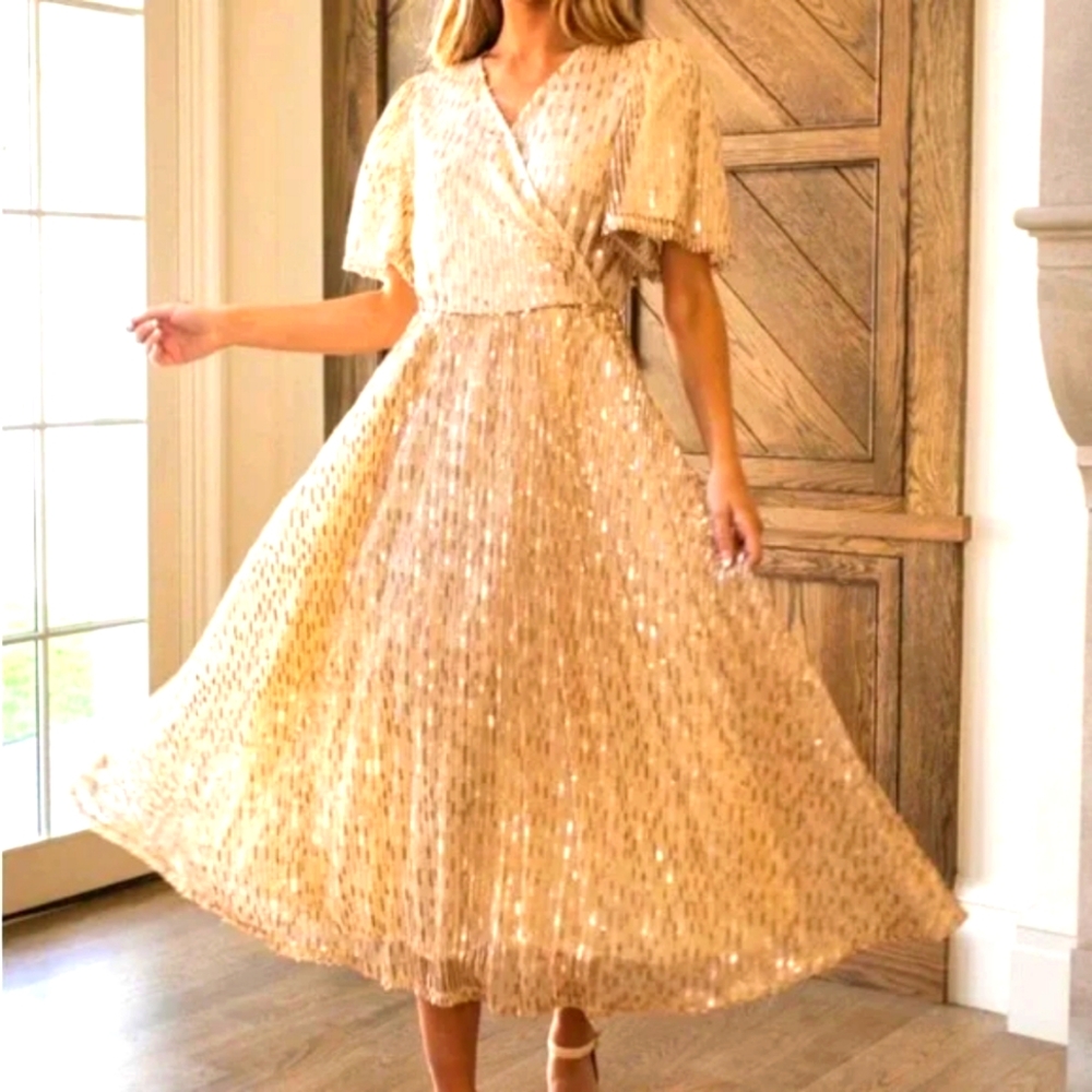Ivy City Co Goldie Sequin Dress Size 5x  30/32      $199